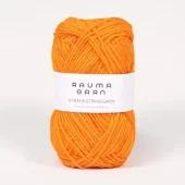Rauma: 3-tr. Strikkegarn, 161, Oransje