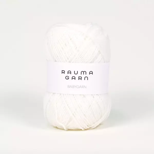 Rauma: Babygarn, 10, Hvit