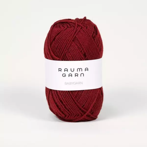 Rauma: Babygarn, 28, Burgunder