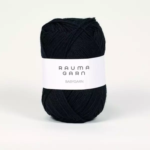 Rauma: Babygarn, 36, Svart