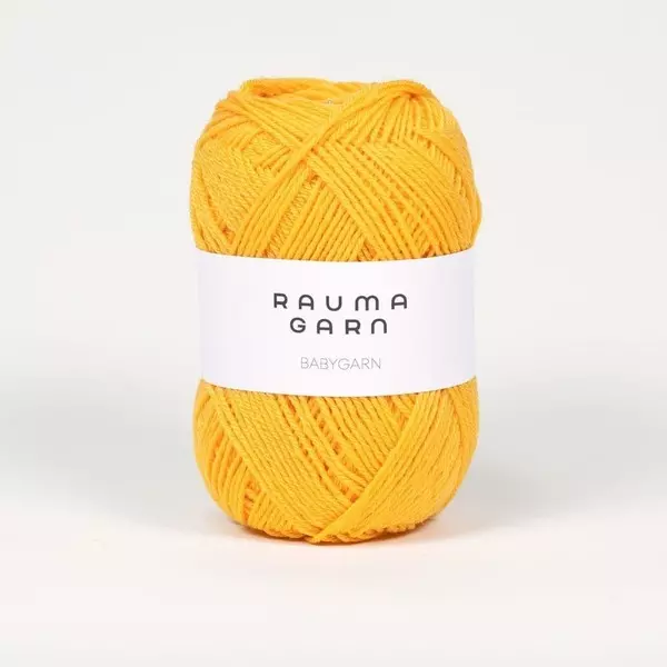 Rauma: Babygarn, 50, Mørk gul