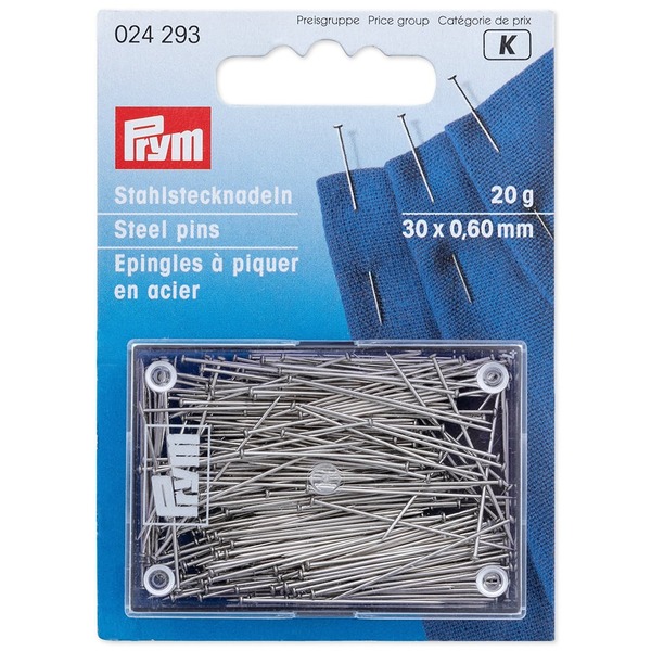 Prym Knappenåler No.6 30mm 20g- Stål (ca200stk)
