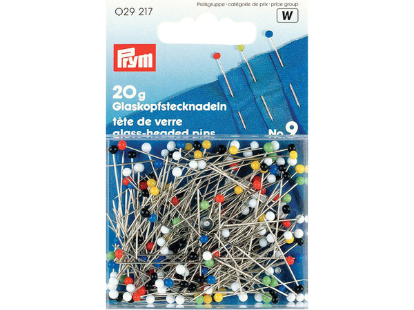 Prym Knappenåler Glasshode No.9 30mm 20g - Ass. farger
