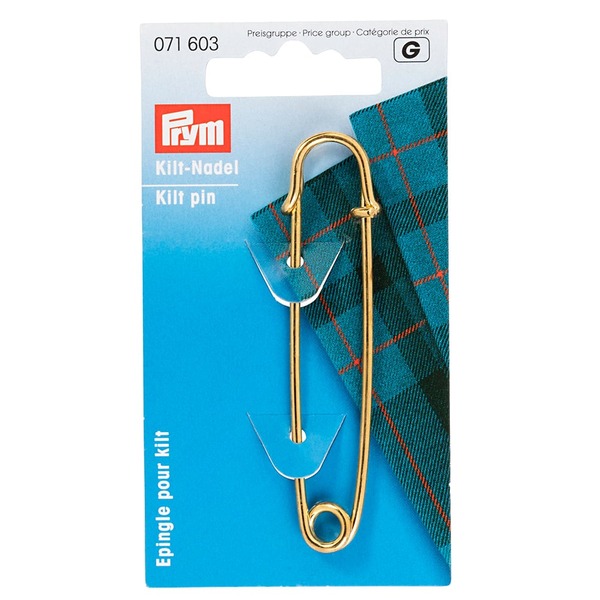Prym Kiltenål 76mm - Gullfarget