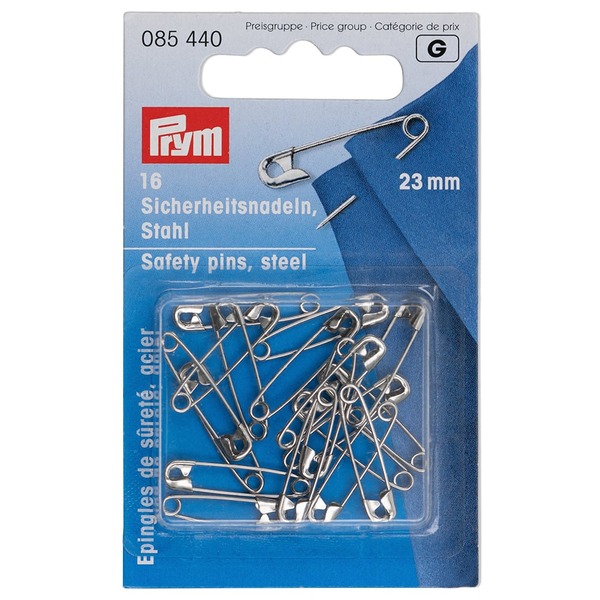 Prym Sikkerhetsnåler 23mm - Sølv - 16stk