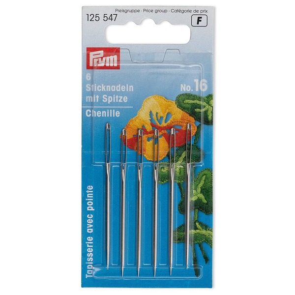 Prym Broderinåler - Spiss  No.16/ 6stk