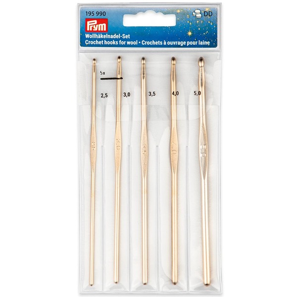 Prym Heklenål sett aluminium - 2,5-5,0mm - New gold