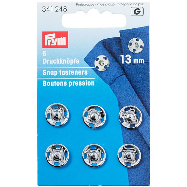 Prym Patentknapper 13mm 6stk - Sølv