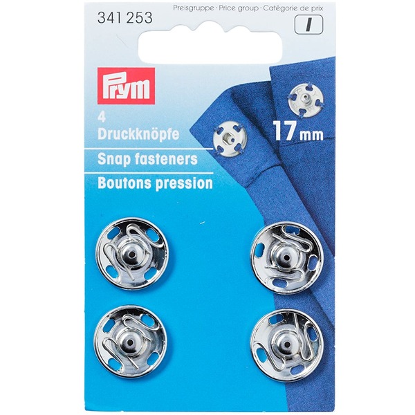 Prym Patentknapper 17mm 4stk - Sølv
