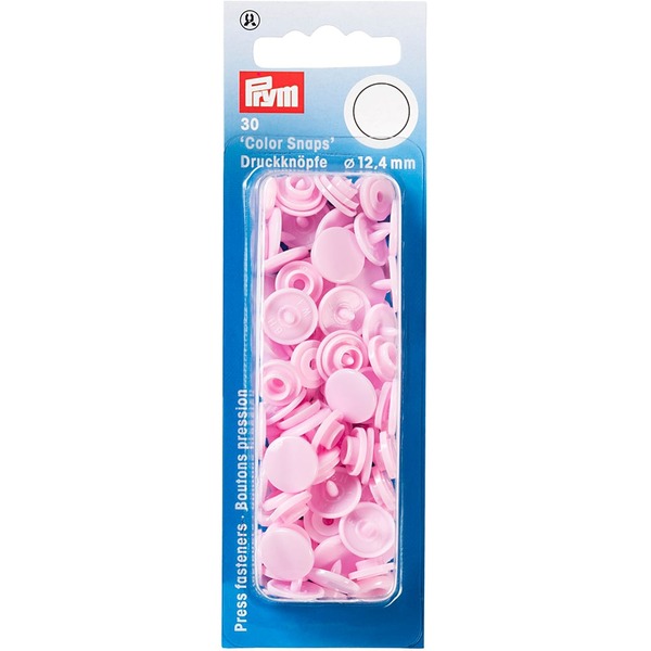 Prym Non-sew Color Snaps - Ø12.4 - Lys rosa