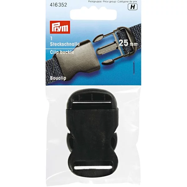 Prym Spenne  25mm 1stk sort plast