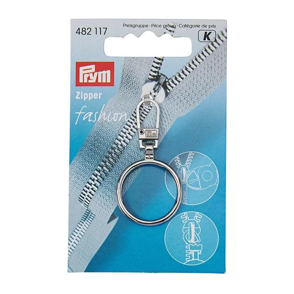 Prym Fashion Zipper puller Ring - Sølv