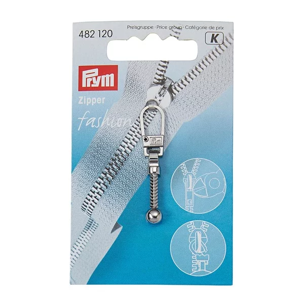 Prym Zipper pullers Club metal silver col