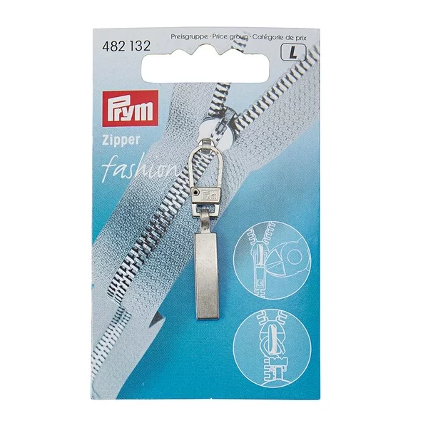 Prym Zipper pullers Classic metal silver col matt