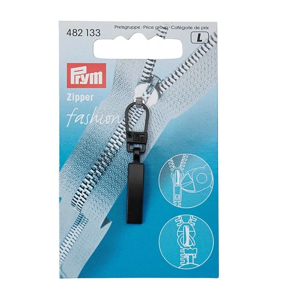 Prym Zipper pullers Classic metal black