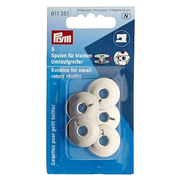 Prym Bobbins for small rotary shuttle metal 21.2 mm