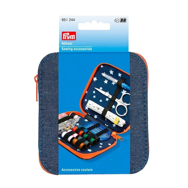 Prym Sewing kit denim zip fastener orange