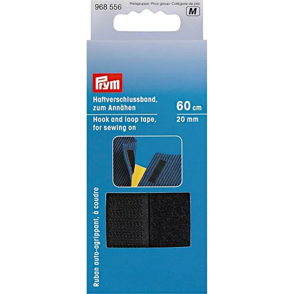 Prym Borrelås for sying - Sort Loop - 20mm x 0,6m