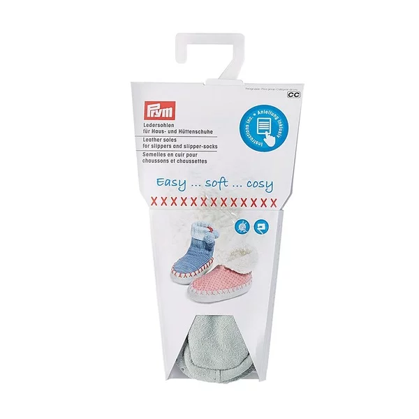 Prym Lærsåler til tøfler - Grå - Str 18-20