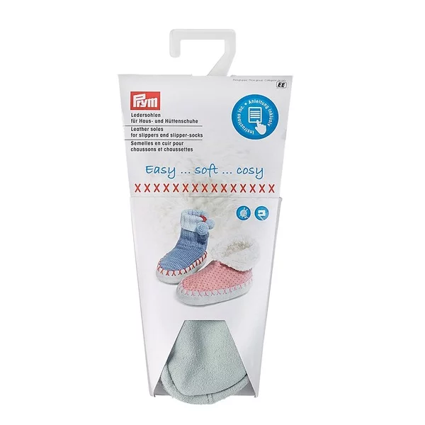 Prym Lærsåler til tøfler - Grå - Str 24 -26