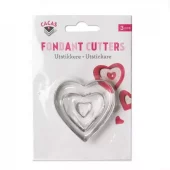 Utstikker Hjerte, Sett av 3stk