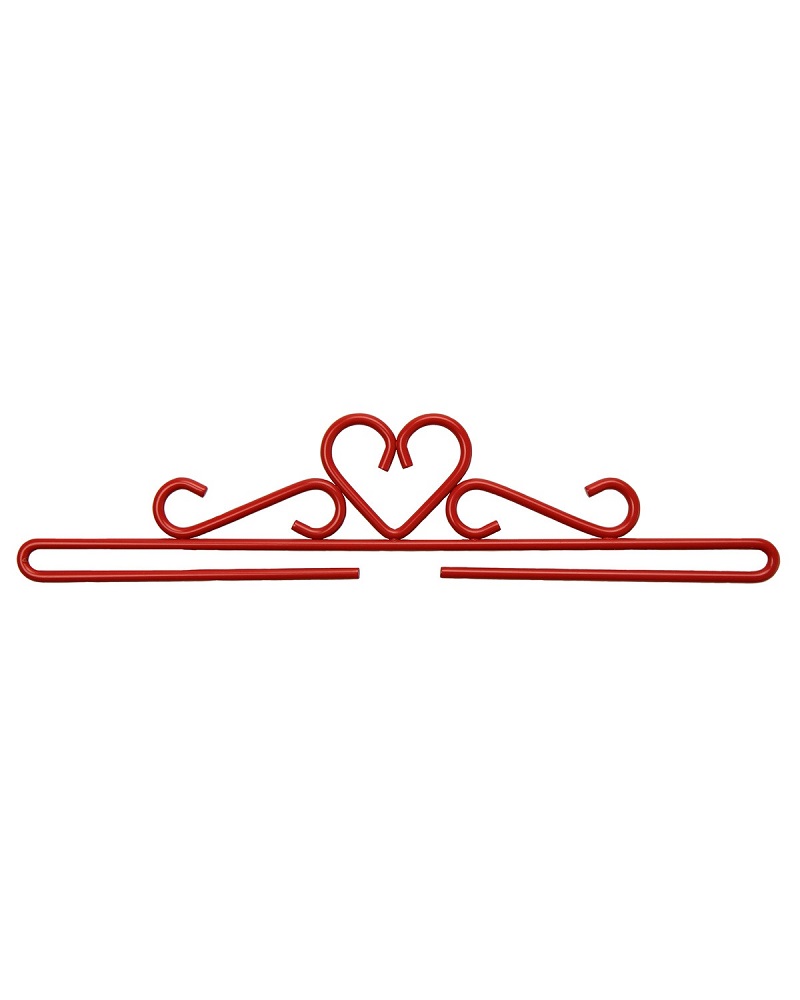 Broderibeslag, Rødt Hjerte, 30cm, 2pk