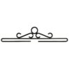 Broderibeslag, Sort, 55cm, 2pk
