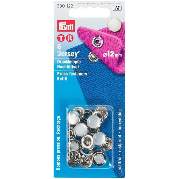 Prym Trykknapper Jersey 12mm 6stk - Perlemor