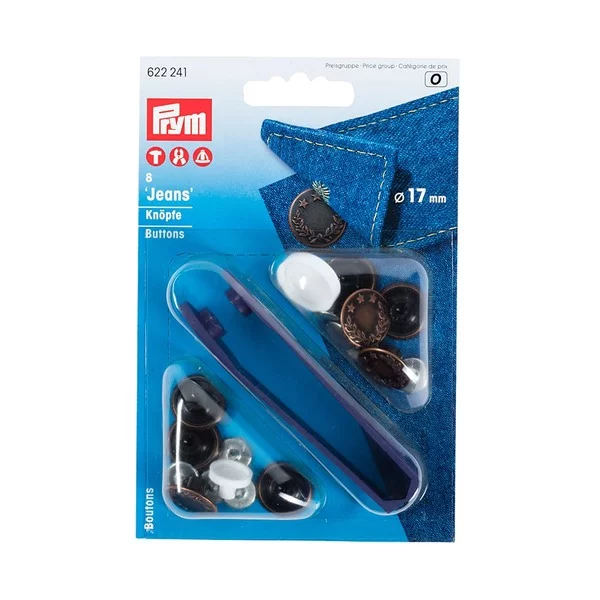Prym Knapper Jeans 17mm - 8stk