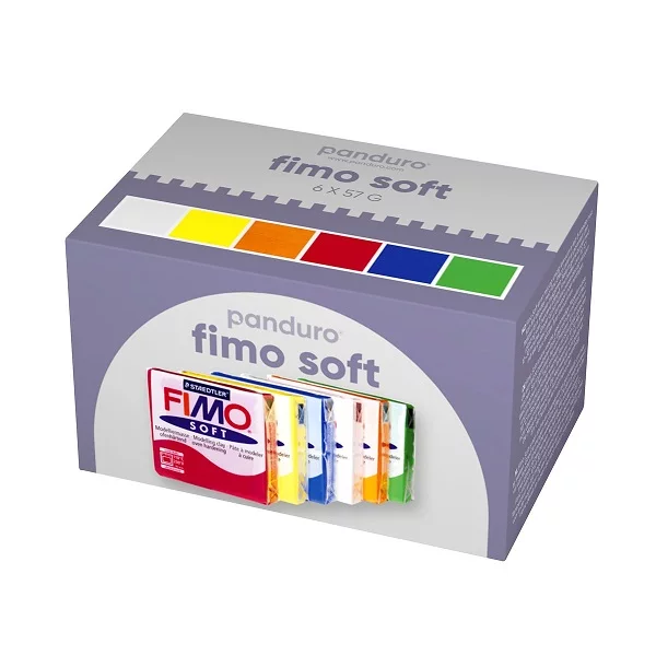 Sett Fimo Soft 56 G 6 Farger