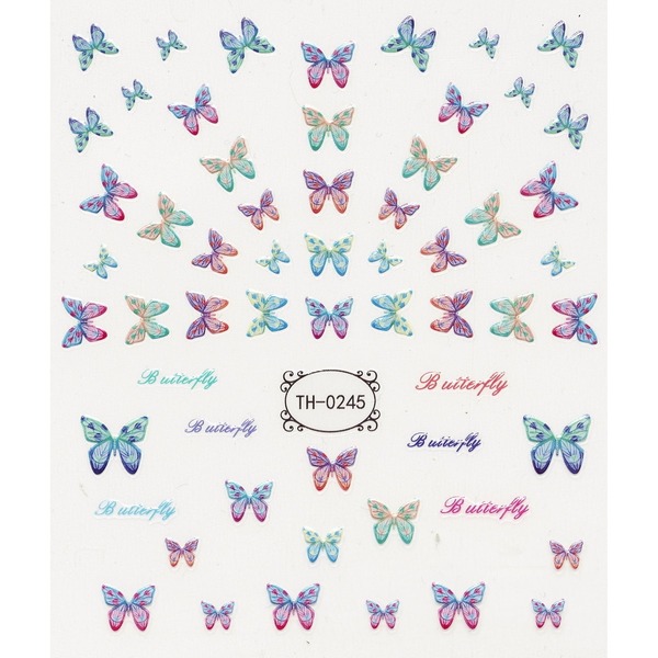 Neglstickers Sommerfugler
