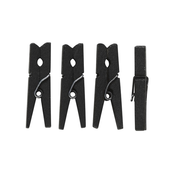 Klesklyper Svarte 30 Mm 48 Stk