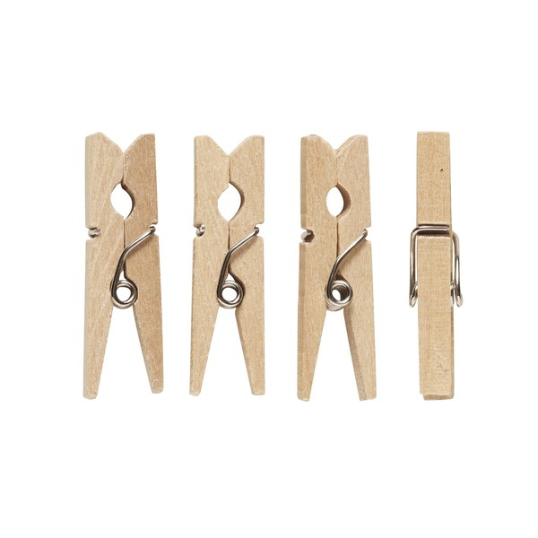 Klesklyper Natur 30 Mm 48 Stk.