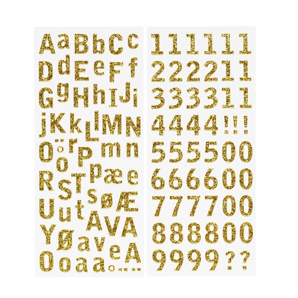 Alfabet/tall Glitter Gull