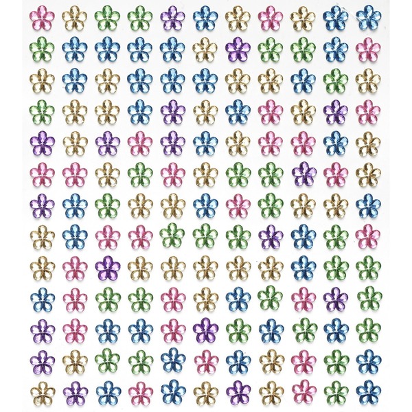 Rhinestone Blomster Pastell