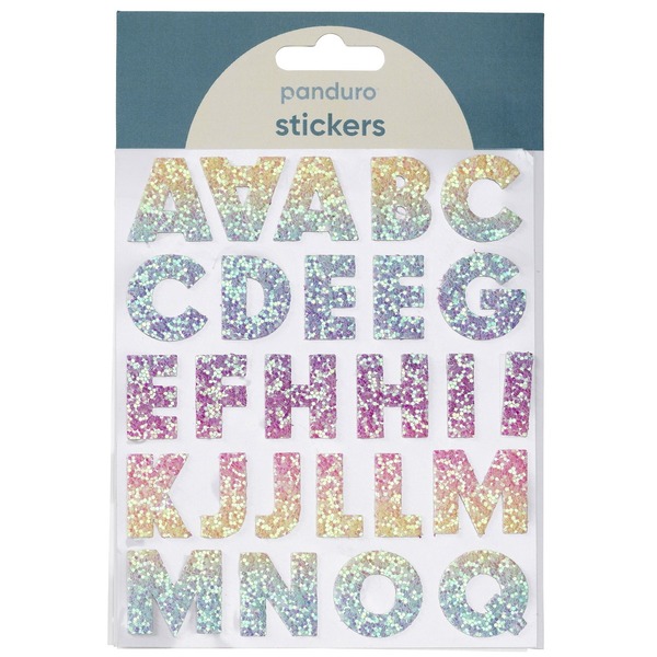 Alfabetstickers Glitter Rainbo