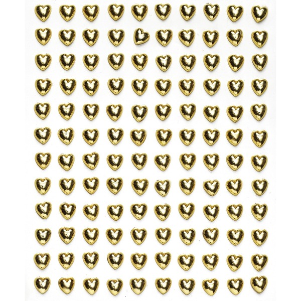 Pearl Stickers Hjerter Gull