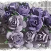 Papirblomster: Roser 1.8cm, Lys/Mørk Lilla