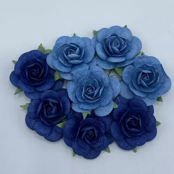 Papirblomster: Roser 3.5cm, Vintage Lilla