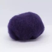 Kardet ull, mørk fiolett