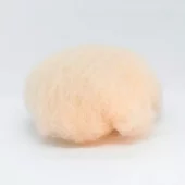 Kardet ull, lys aprikos