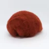 Kardet ull, rødbrun