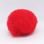 Kardet ull, skarp rød