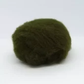 Kardet ull, mosegrønn