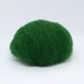 Kardet ull, grønn