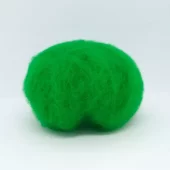 Kardet ull, skarp grønn