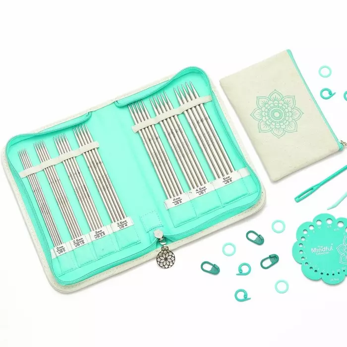 Knitpro: Mindfull, Sett, 15 cm Strømpepinne, 2.0 - 5.0 mm (Grateful)