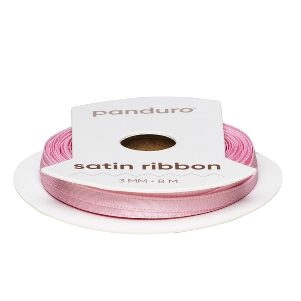 Satengbånd 3 Mm 8 M Lyserosa