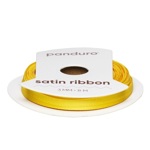 Satengbånd 3 Mm 8 M Gul