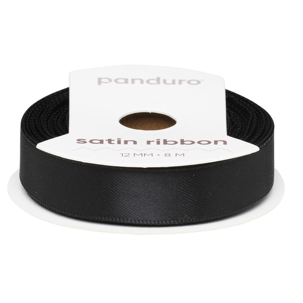 Satengbånd 12 Mm 8 M Svart